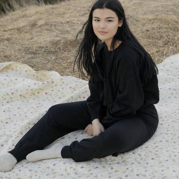 Christy Dawn two piece cotton Sonny set in noir - Picture 4 of 9